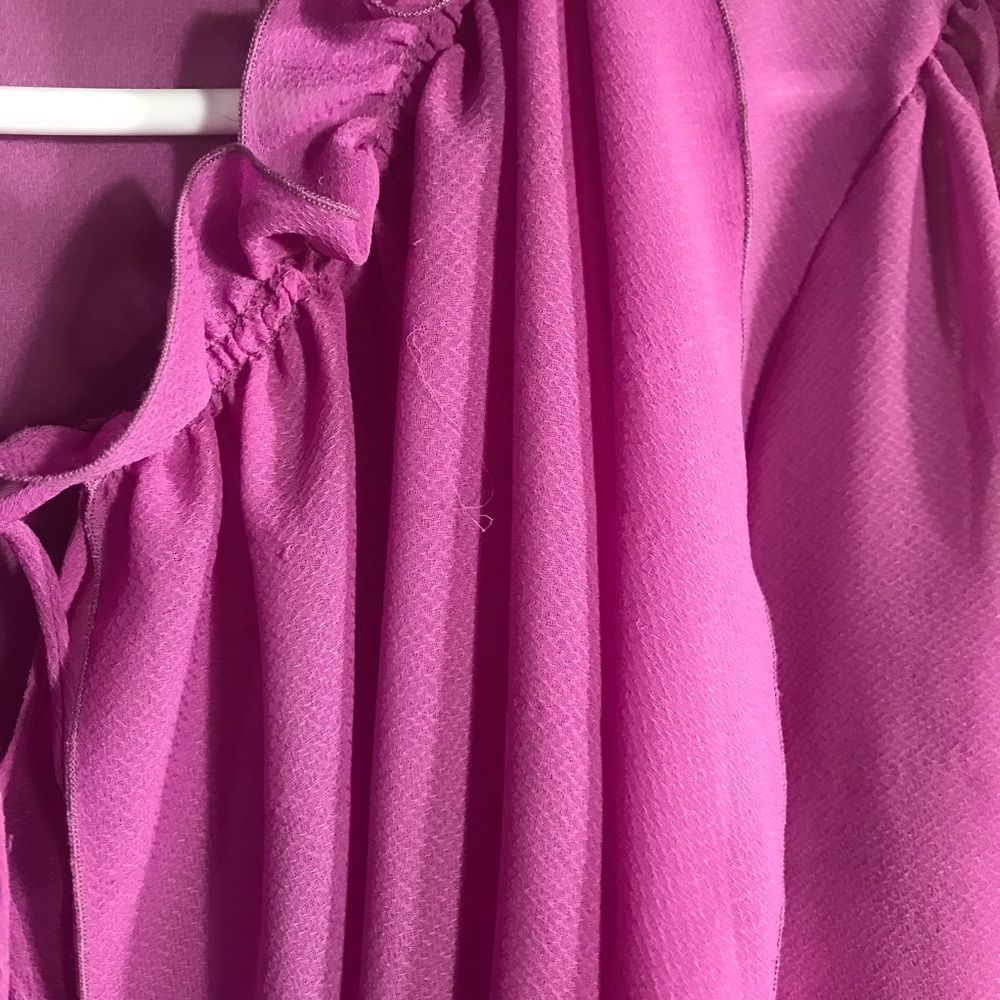 See by Chloe- sheer ruffle blouse- striking purple - Picture 6 of 8